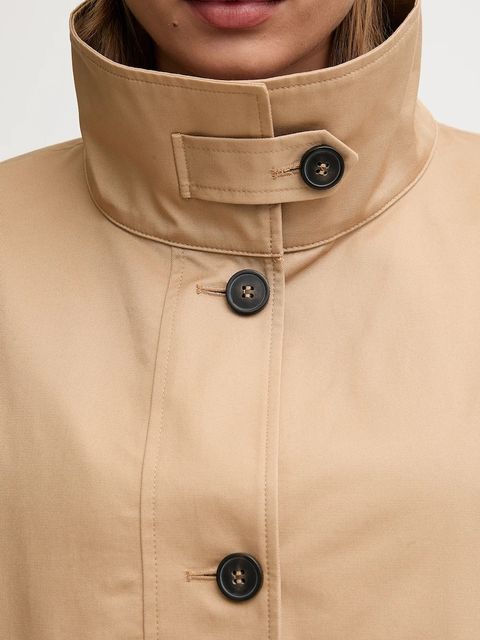 United Colors of Benetton kurtka bawełniana kolor brązowy przejściowa oversize 2QJYDN07Y