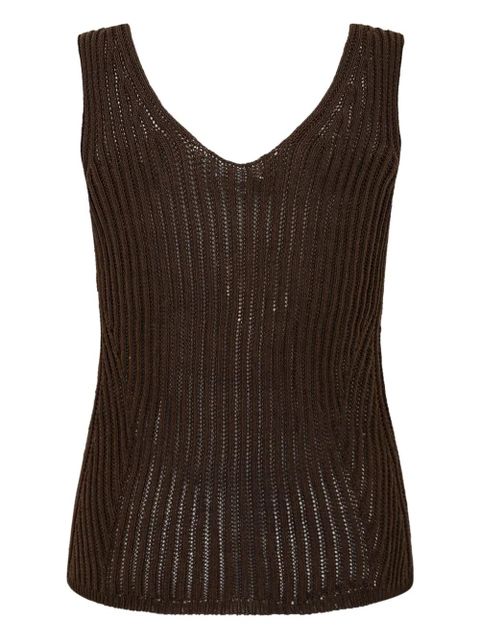 Max Mara ribbed top - Brown - zdjęcie produktu nr 2