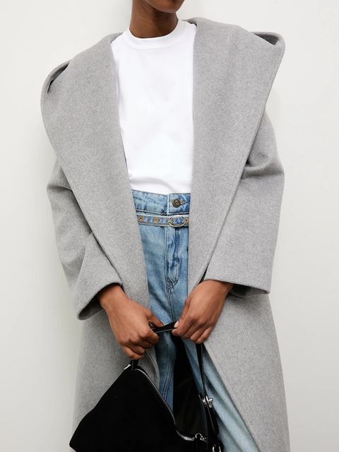 Answear.LAB płaszcz wełniany kolor szary