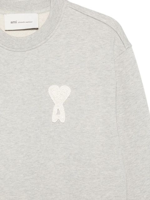 AMI Paris heart appliqued sweatshirt - Grey