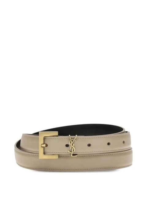 Saint Laurent Cassandre slim belt - Neutrals - zdjęcie produktu nr 1