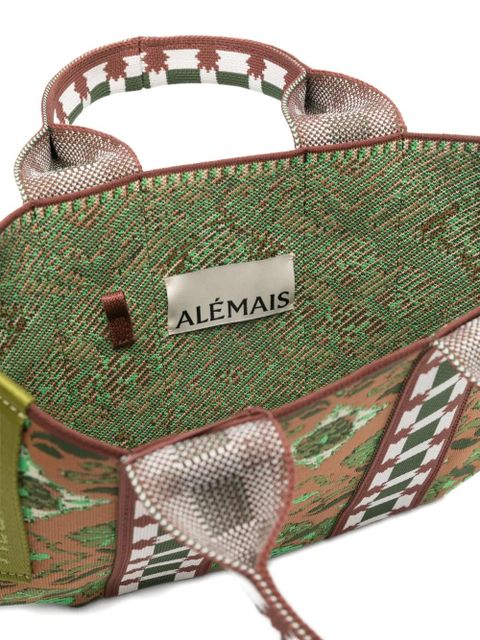 ALEMAIS mini Cecec floral-print tote bag - Brown