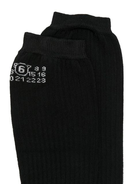 MM6 Maison Margiela logo socks - Black - zdjęcie produktu nr 2