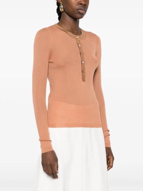 Chloé long-sleeve T-shirt - Brown