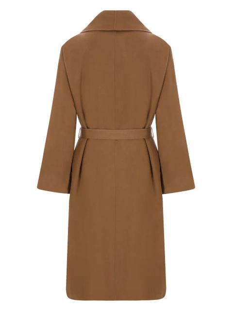 Loro Piana silk double-breasted coat - Brown