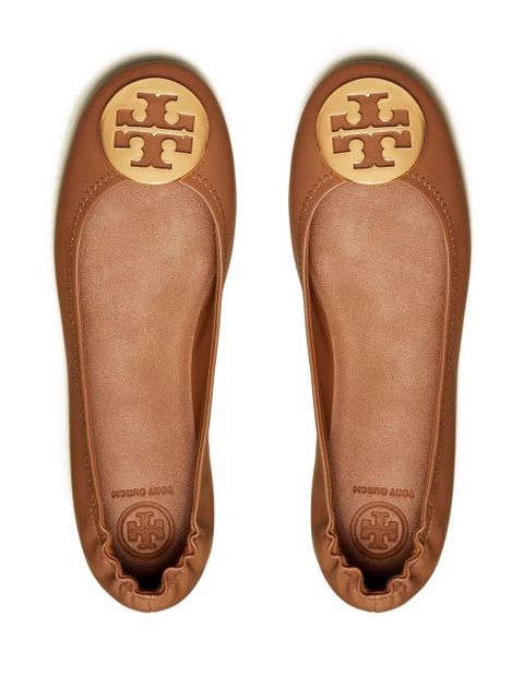 Tory Burch Minnie travel ballerina shoes - Gold