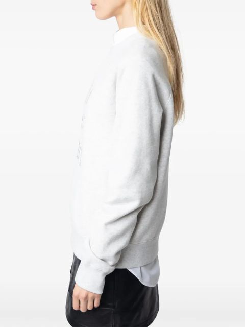 Zadig&Voltaire rhinestone-embellished sweatshirt - Grey