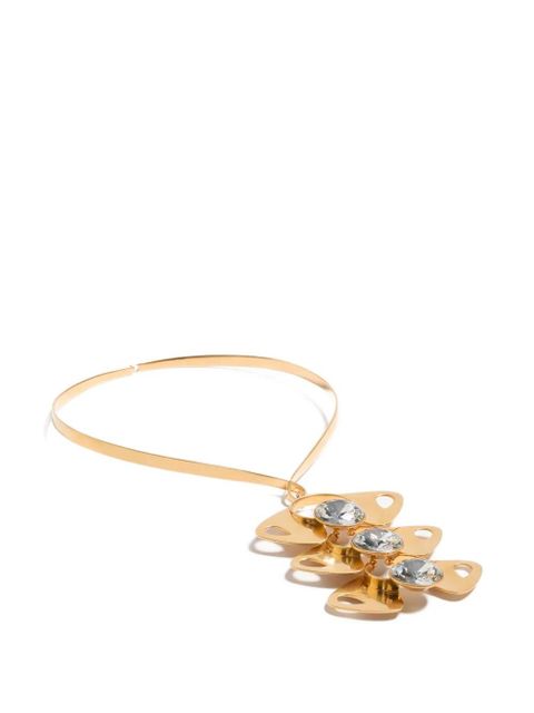 Valentino Garavani Pages necklace in metal and crystal - Gold