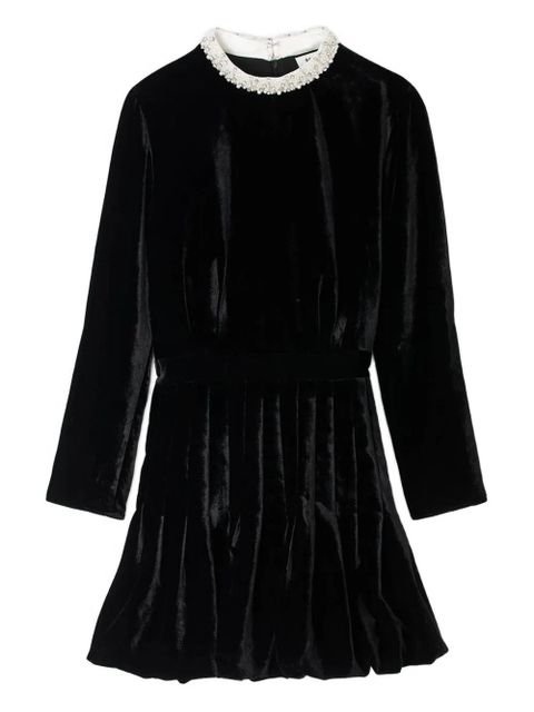 SANDRO velvet mini dress - Black - zdjęcie produktu nr 1