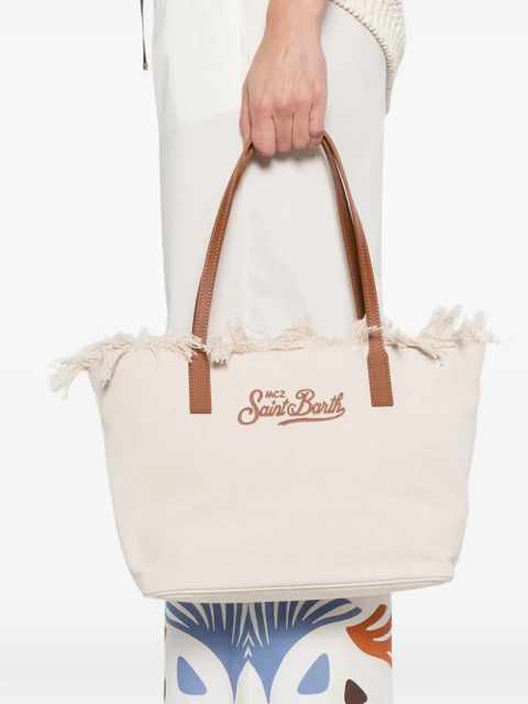 MC2 Saint Barth City fringed-trim medium tote bag - Neutrals - zdjęcie produktu nr 2