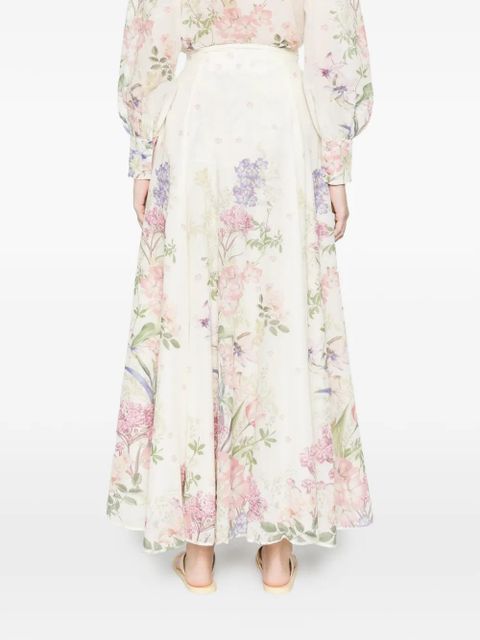 Charo Ruiz Ibiza floral maxi skirt - Neutrals