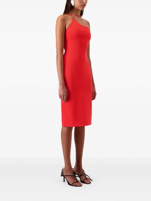 Coperni C-Logo one-shoulder dress - Red - zdjęcie produktu nr 2