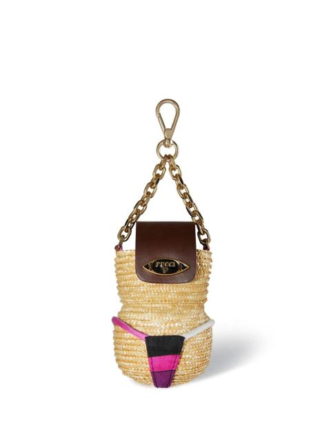 PUCCI woven leather key chain - Neutrals - zdjęcie produktu nr 1