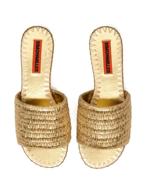 Simon Miller Raffia Salerno slides - Gold