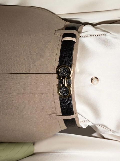 Ferragamo Gancini-buckle reversible belt - Neutrals