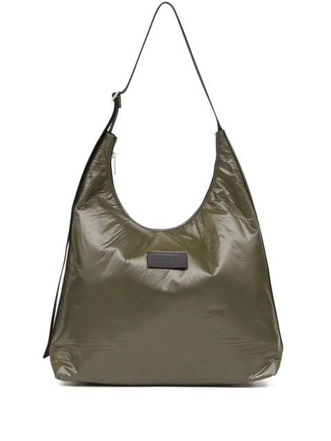 MM6 Maison Margiela large padded lightweight numbers patch shoulder bag - Green - zdjęcie produktu nr 1