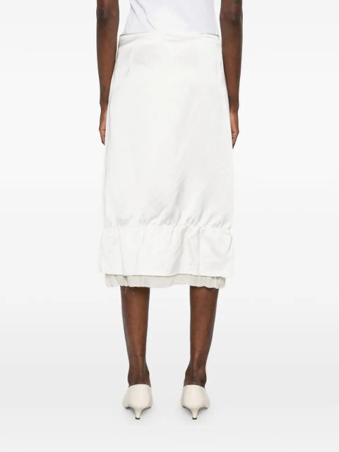 TOTEME layerd midi skirt - White