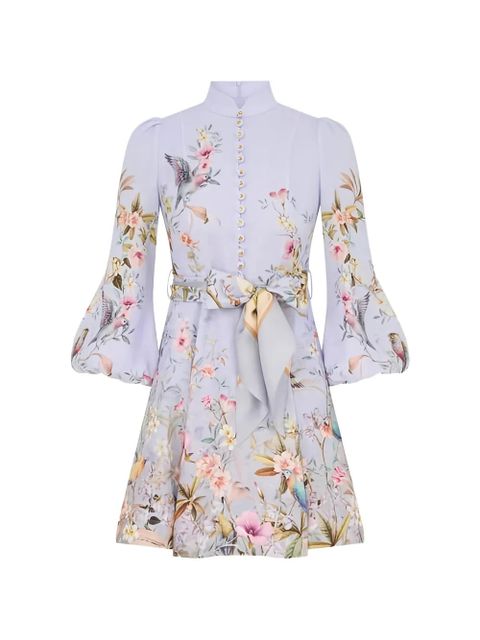 ZIMMERMANN Rebellion button floral mini dress - Blue - zdjęcie produktu nr 1