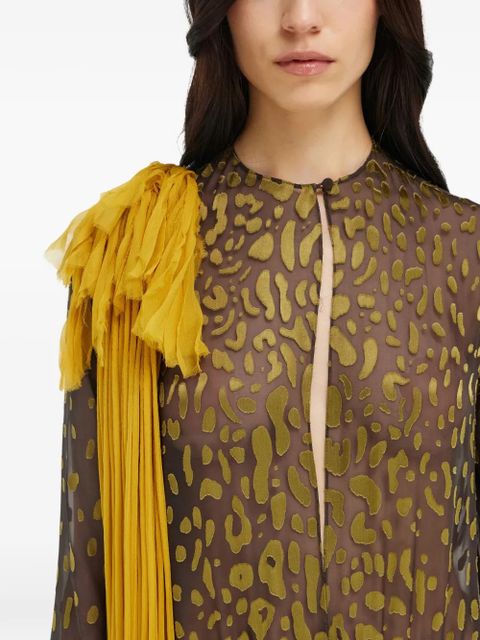 Ferragamo body with flower sash detail - Brown