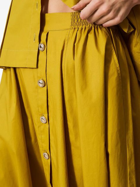TWINSET buttoned midi skirt - Yellow