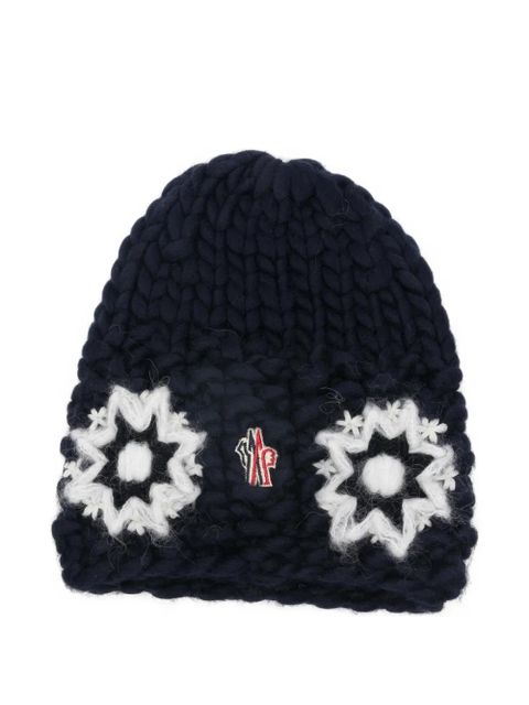 Moncler Grenoble snowflake knitted beanie - Blue - zdjęcie produktu nr 2
