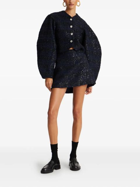 ROTATE BIRGER CHRISTENSEN sequin-embellished mini skirt - Blue - zdjęcie produktu nr 1