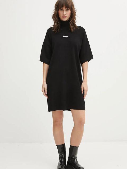 Hugo Blue sukienka Simo_B kolor czarny midi oversize 50554219