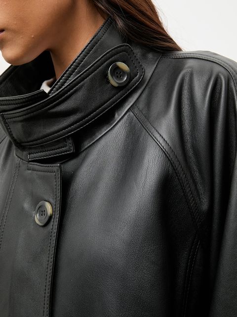 Answear.LAB kurtka skórzana kolor czarny