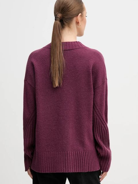 United Colors of Benetton sweter z dodatkiem wełny damski kolor fioletowy 1244D403A