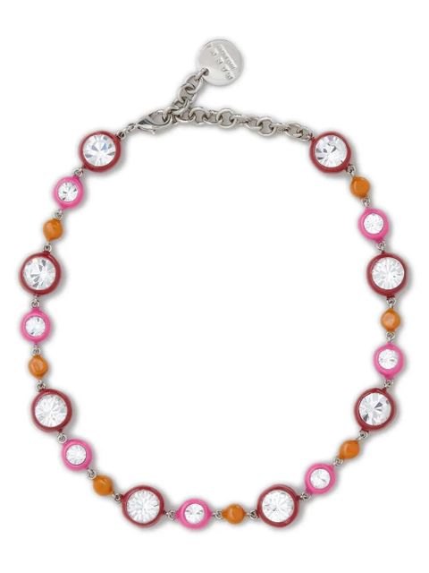 Marni rhinestone-embellished beaded necklace - Silver - zdjęcie produktu nr 1