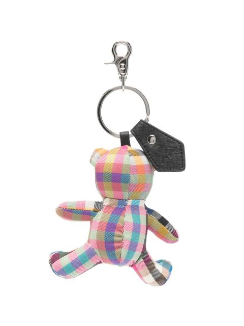 Vivienne Westwood checked teddy-bear keyring - Pink - zdjęcie produktu nr 2