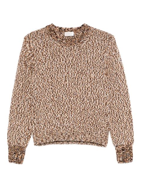Moncler speckled crew-neck jumper - Brown - zdjęcie produktu nr 1