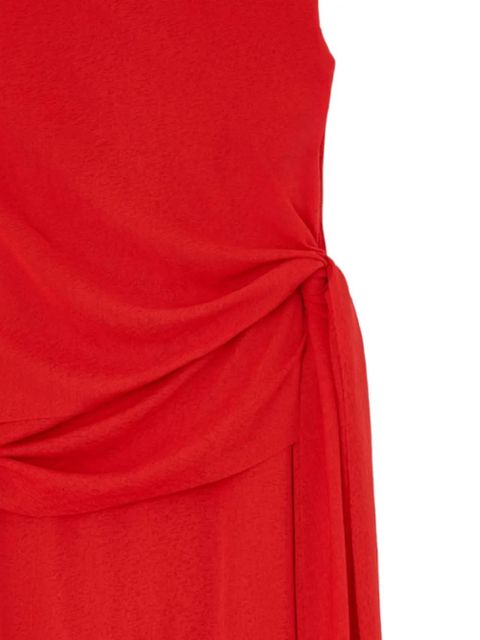 GANNI knot sleeveless midi dress - Red - zdjęcie produktu nr 2