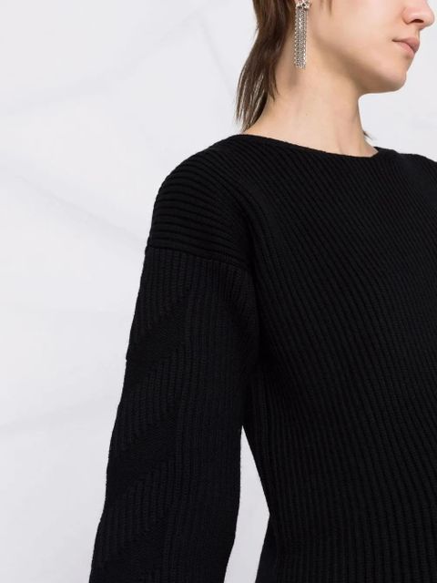 Off-White ribbed-knit wool jumper - Black