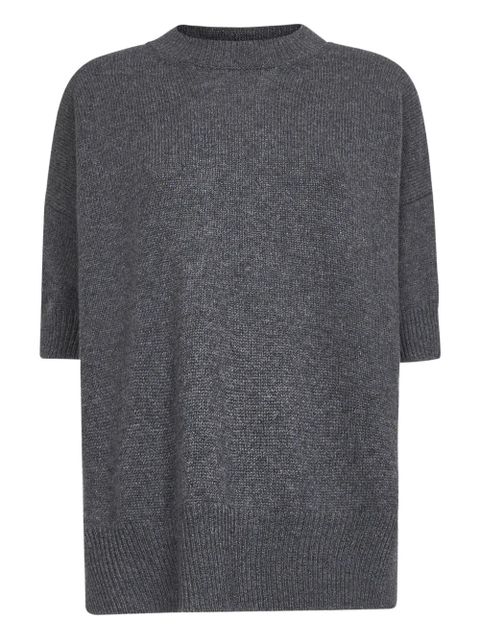 Jil Sander cashmere short sleeve T-shirt - Grey - zdjęcie produktu nr 1