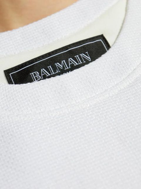 Balmain pleated mini dress - White