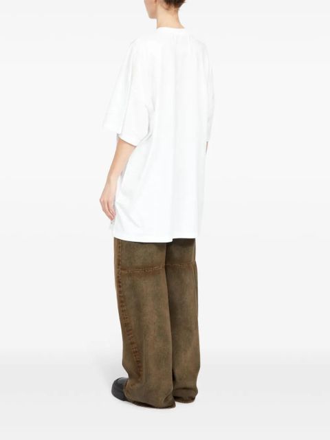 MM6 Maison Margiela graphic-print oversized T-shirt - White