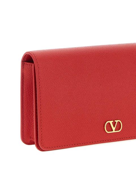 Valentino Garavani grainy vlogo signature shoulder bag - Red