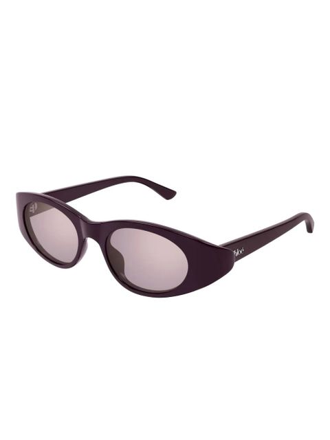 Chloé Eyewear oval-frame sunglasses - Purple - zdjęcie produktu nr 2