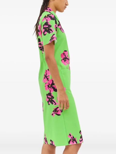 Miu Miu floral-print button-front dress - Green