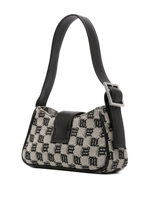 MISBHV logo-pattern print shoulder bag - Neutrals