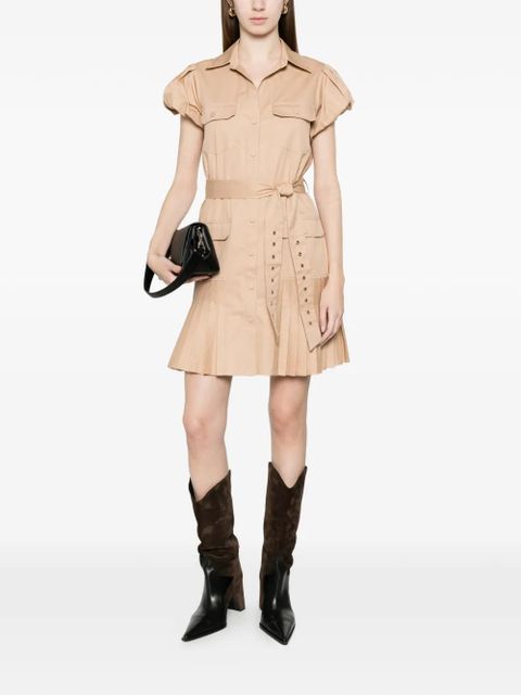 TWINSET belted pleated mini dress - Neutrals - zdjęcie produktu nr 2