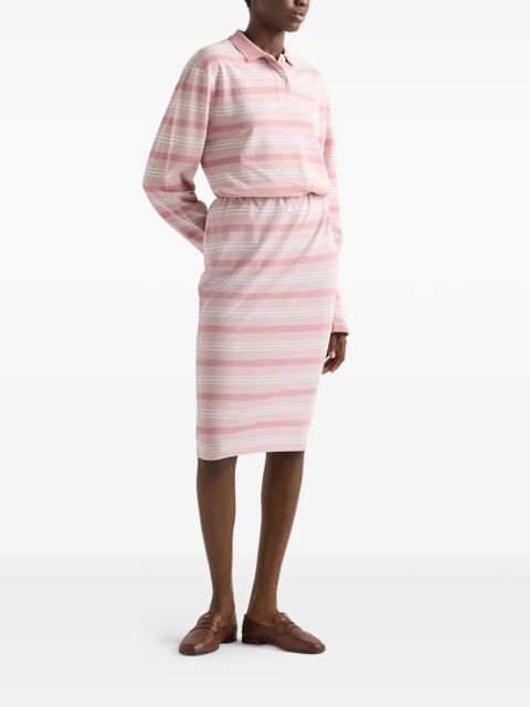 Prada striped-detail midi skirt - Pink - zdjęcie produktu nr 2