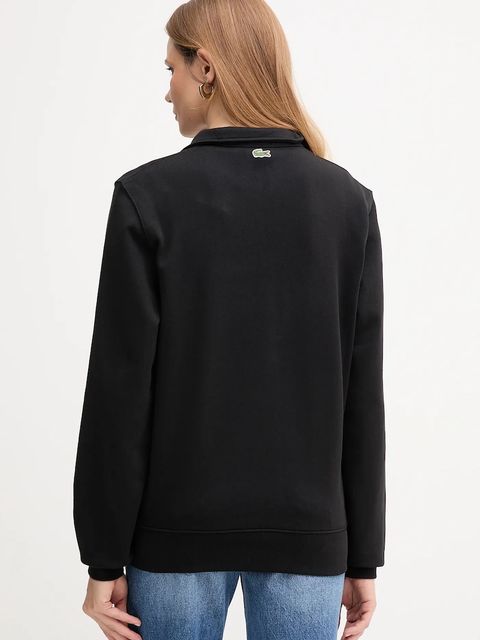 Lacoste bluza bawełniana kolor czarny z nadrukiem SH2735