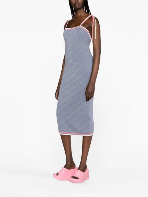 FENDI Fendi-Mirror midi dress - Grey