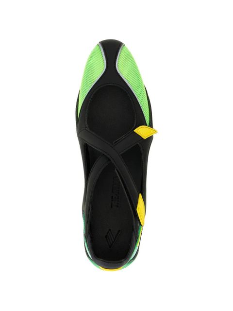 The Attico adjustable strap ballet flats - Black