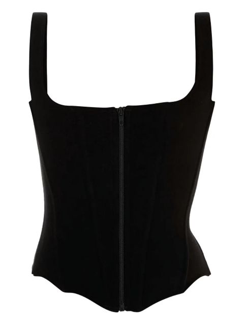 Balenciaga velvet zip-front bodice - Black - zdjęcie produktu nr 2