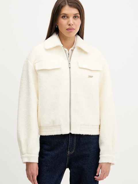 Tommy Jeans kurtka kolor beżowy przejściowa oversize DW0DW22048 - zdjęcie produktu nr 1