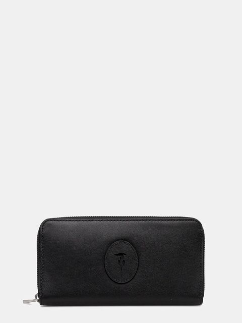Trussardi portfel skórzany damski kolor czarny I028E000041N - zdjęcie produktu nr 1