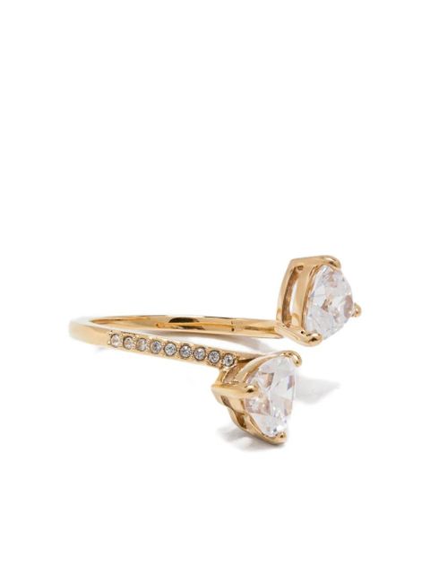 Swarovski crystal-embellishment ring - Gold